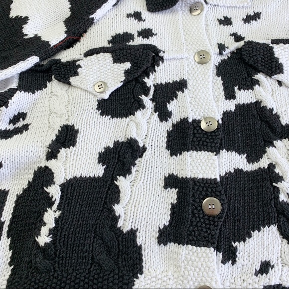 Vintage Nwt Cow Print Cardigan 